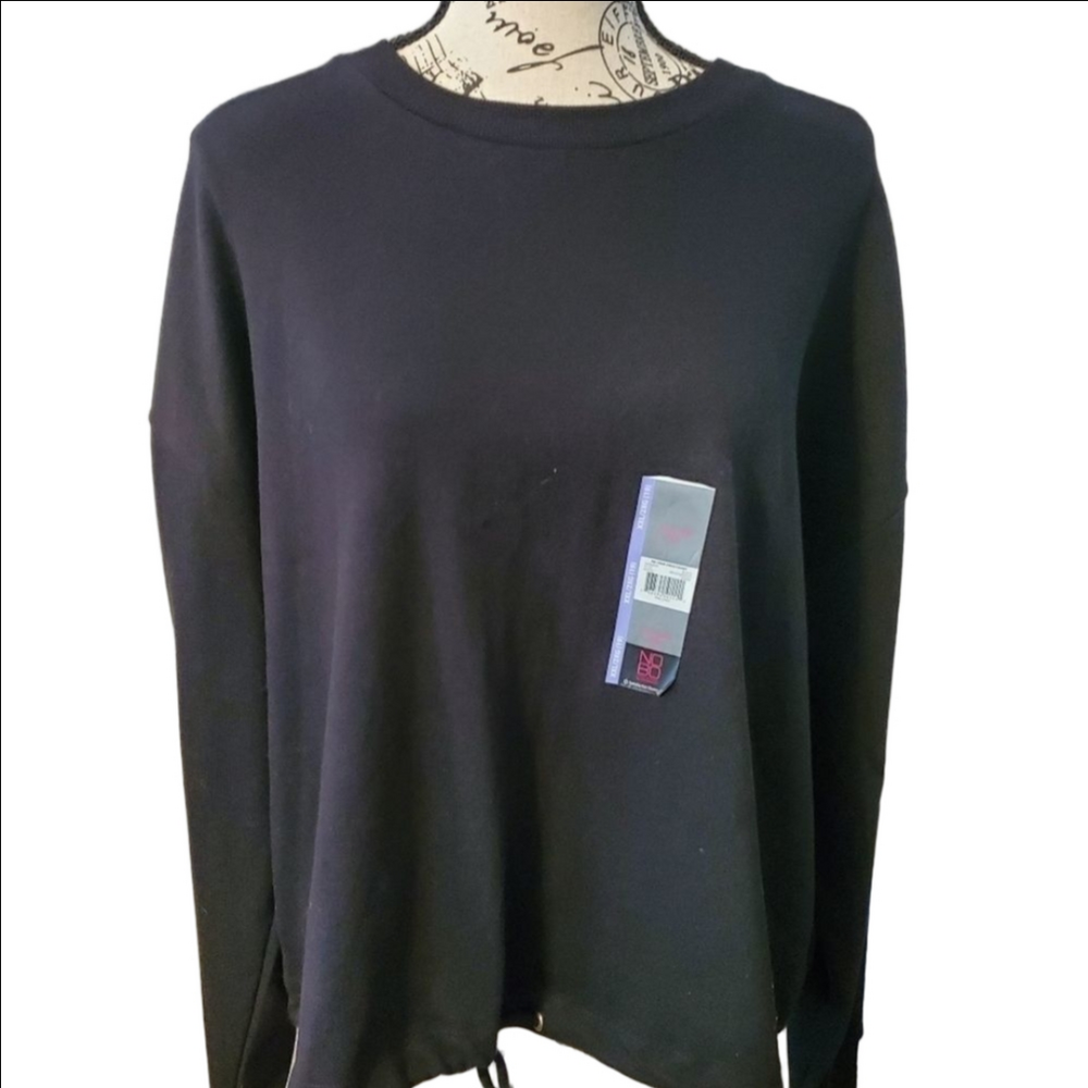 No Boundaries Black Cropped Crew Sweatshirt 2XL